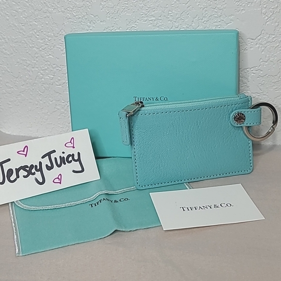 Tiffany & Co. Accessories - Tiffany & Co Leather Card Holder Coin Purse Keyfob NIB